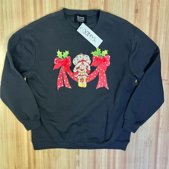 NWT Strawberry Shortcake Dark Grey 2 Piece Sweatsuit TikTok Famous/Viral Trend - Picture 8 of 12